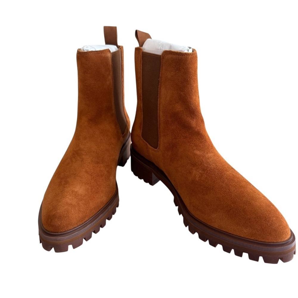 Quince Women’s Italian Leather Chelsea Rounded Toe Boots in Cinnamon Sz 8M NIB